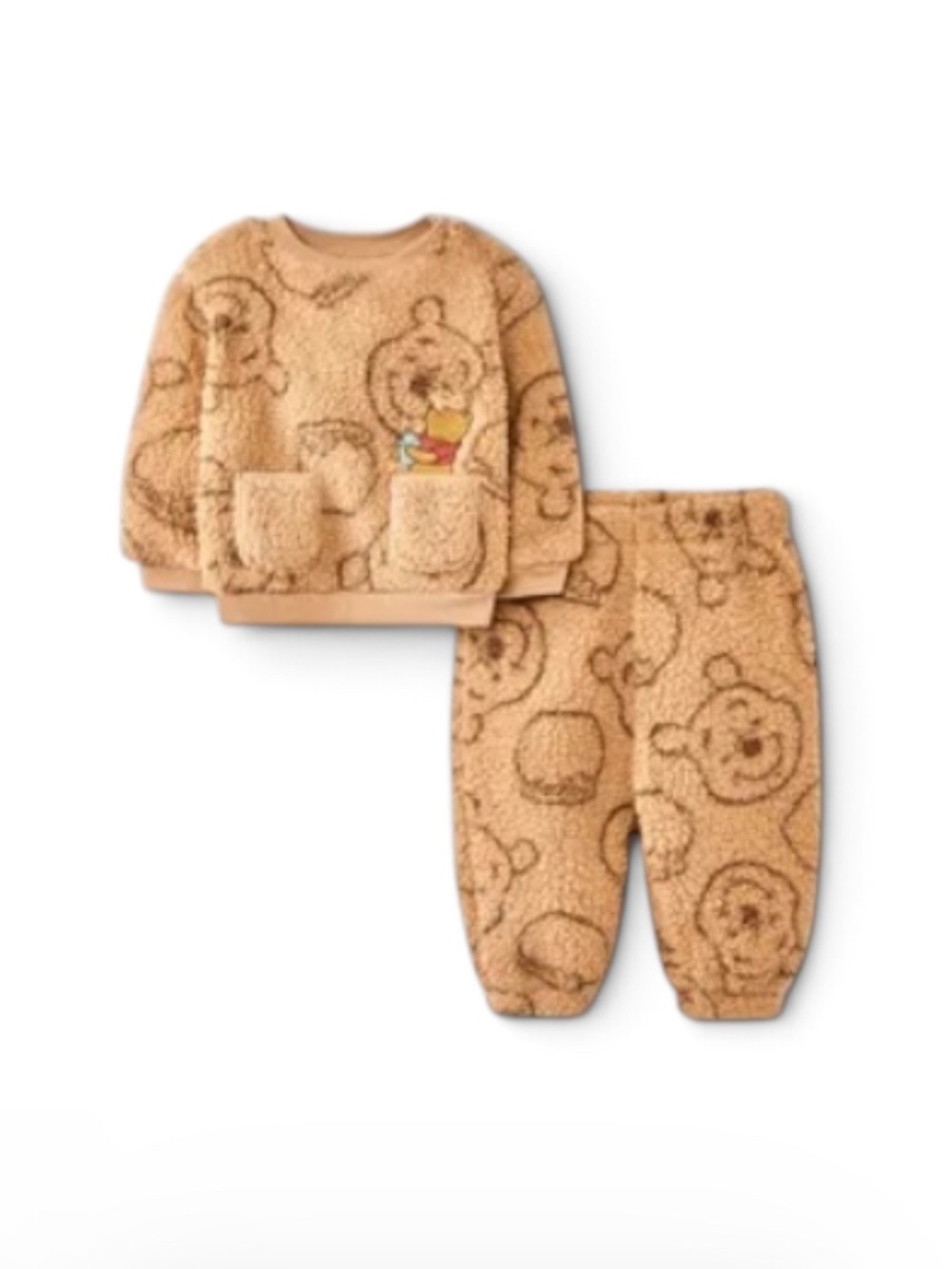 New Disney Tan Winnie the Pooh Sherpa Set